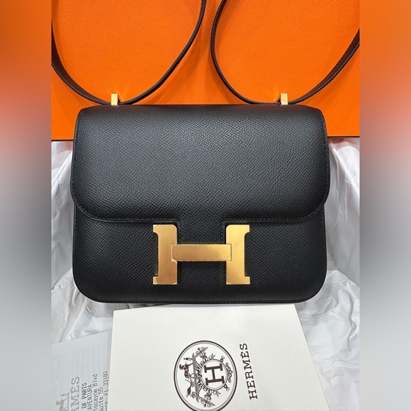 2021 Hermès CONSTANCE 18 MINI BLACK EPSOM LEATHER GOLD HW NEW W/RECEIPT - Picture 6 of 16